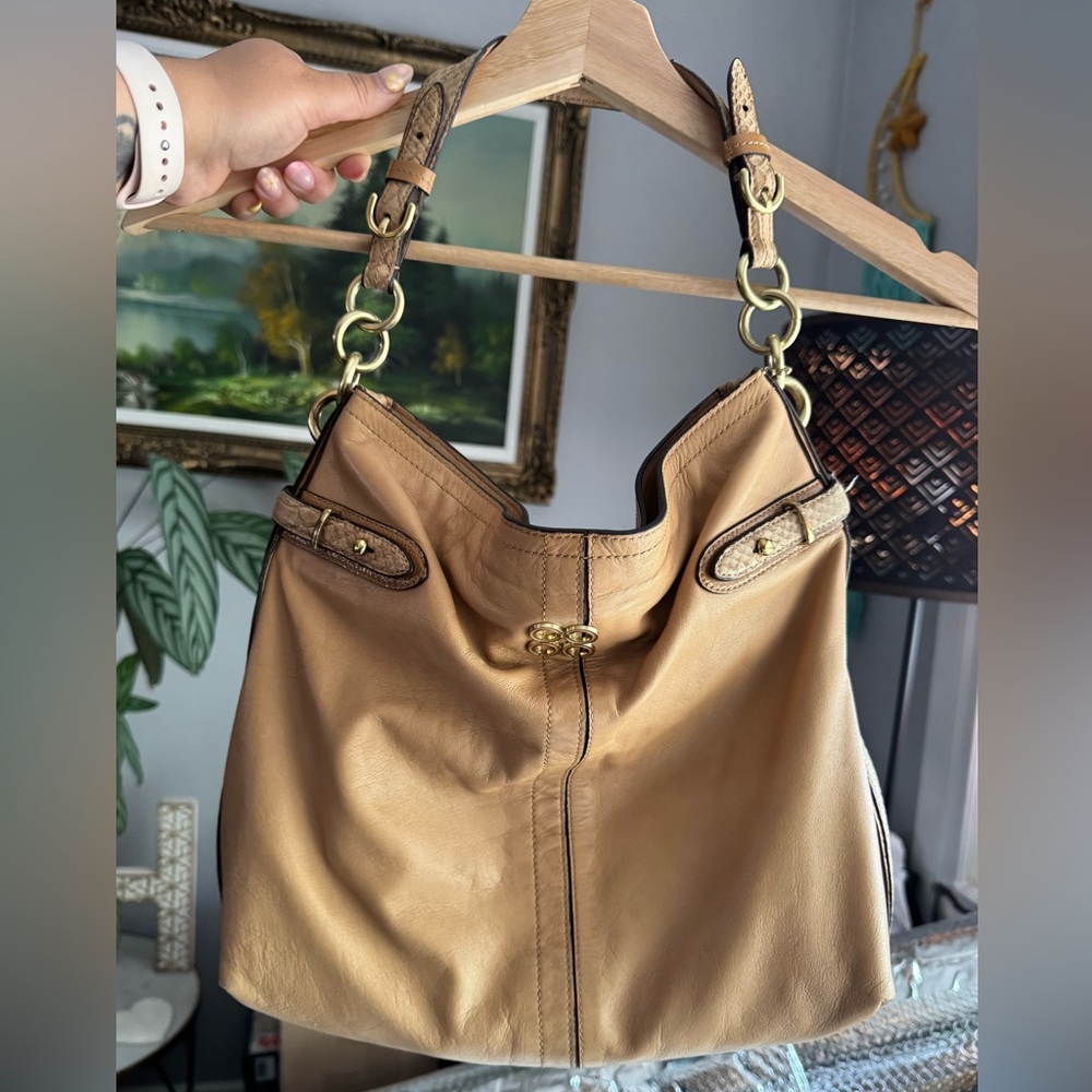 Coach Tan Leather Hobo Bag